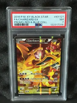 2016 Pokemon TCG Charizard EX Black Star Promo Card XY121 PSA 7 - Image 1