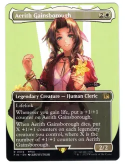 MTG Final Fantasy English Aerith Gainsborough Regular Rare R 0374 - Image 1