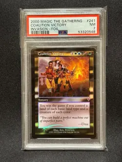 2000 MTG Coalition Victory PSA7 NM Foil Invasion Commander English - Image 1