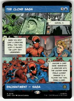 THE CLONE SAGA (BORDERLESS) #219 (RARE) MTG MARVEL'S SPIDER-MAN - Image 1