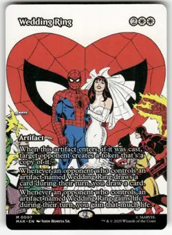 WEDDING RING (BORDERLESS) #7 (MYTHIC RARE) MTG MARVEL ETERNAL-LEGAL - Image 1
