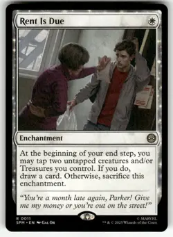 RENT IS DUE #11 (RARE) MTG MARVEL'S SPIDER-MAN - Image 1