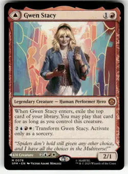GWEN STACY #78 (MYTHIC RARE) MTG MARVEL'S SPIDER-MAN - Image 1