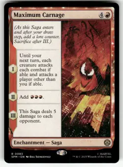 MAXIMUM CARNAGE #83 (RARE) MTG MARVEL'S SPIDER-MAN - Image 1