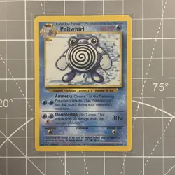 1999 Pokemon TCG Poliwhirl Uncommon Base Set 038/102 Near Mint Condition - Image 2