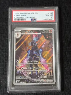 2024 Pokemon SSP EN #197 Ceruledge Illustration Rare Gem Mint PSA 10 - Image 1