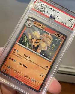 PSA 8 Arcanine Swirl 🌀 Black Star Promo 2023 Blister 11 Pokemon Scarlet Violet - Image 2