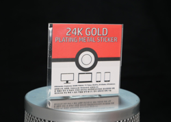 Pokemon Gyarados 24K Gold Plated Sticker Nintendo Game Freak Plating Sealed - Image 3