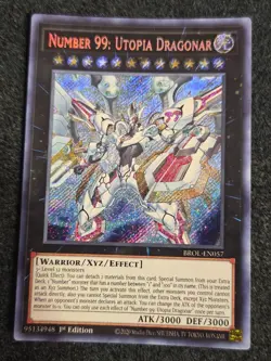 Yugioh Number 99: Utopia Dragonar BROL-EN057 Secret Rare 1st Ed NM - Image 1