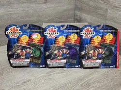 3 Bakugan Battle Brawlers Card Power Pack Spinmaster Sealed 2008 Special Crush - Image 1