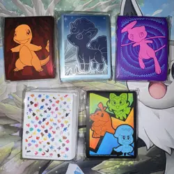 Lot Of 5 Pokemon ETB Mixed Card Sleeves NEW SEALED 151, Charizard & Others X325 - Image 1