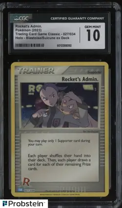 2023 Pokemon Trading Card Game Classic #027/034 Rocket's Admin. Holo CGC 10 - Image 1