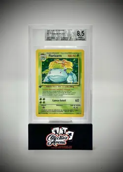 1999 Pokemon Base 1st Edition Holo Venusaur French Card #15 BGS - Image 1