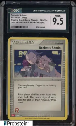 2023 Pokemon Trading Card Game Classic #025/034 Rocket's Admin. Holo CGC 9.5 - Image 1