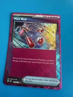 Max Rod 116/131 Holo Pokemon TCG Card Prismatic Evolutions - Image 2