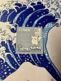 Pikachu #25 Pokemon 1999 Artbox Sticker Card Single Vintage Gradeable NM - Image 2