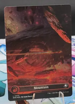 Mountain - 370 - Galaxy Foil - EOE - NM - MTG Magic the Gathering - Image 1