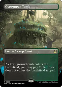 Overgrown Tomb (Borderless) - Ravnica Remastered (RVR) NM Magic: The Gathering - Image 1