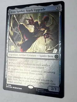Iron Spider, Stark Upgrade - 0166 Marvel's Spider-Man MTG STAMPED PRELEASE FOIL - Image 2