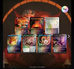 Magic the Gathering Secret Lair X D&D: An Exhibition of Adventure Rainbow Foil - Image 1