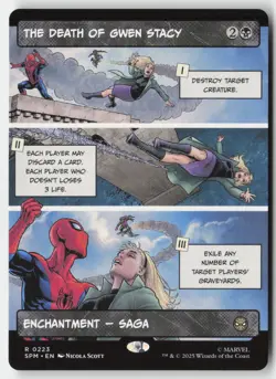 MTG - The Death of Gwen Stacy (Borderless) R Marvel's Spider-Man 223 LP-NM - Image 1