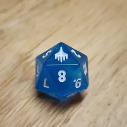 MTG Final Fantasy Rare Spindown Dice D20 Pre-Release Blue Crystal - Image 3