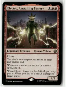 Electro, Assaulting Battery 76 NM MTG Marvel's Spider-Man Magic - Image 1