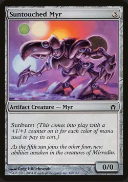Suntouched Myr - Fifth Dawn - Magic the Gathering MTG Damaged - Image 1