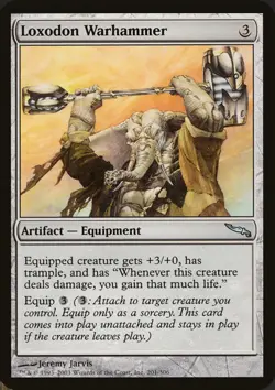 MTG Loxodon Warhammer - Mirrodin #201 MP - Image 1