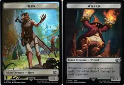 Foil Hero (0002) Wizard (0014) Double-Sided Token Final Fantasy Magic LP - Image 1