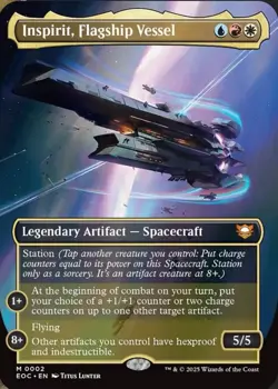 Inspirit, Flagship Vessel (Borderless) Commander: Edge of Eternities Foil MTG - Image 1