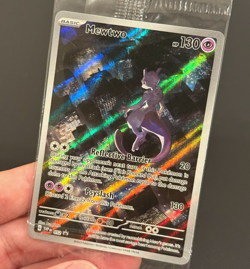 Pokemon 151 Mewtwo 052 Scarlet & Violet UPC Black Star Promo Card Holo Sealed - Image 3