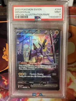Pokemon TCG Miraidon EX 244/198 Holo Special Illustration Rare S&V PSA 9 MINT - Image 1