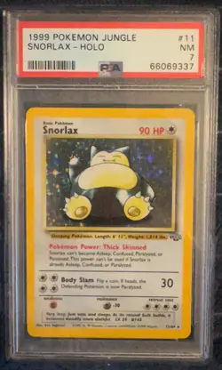 Snorlax Holo #11 PSA 7 - 1999 Pokemon Rare Unlimited Jungle Base Set - Image 1