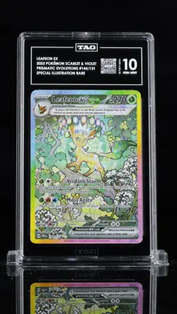 Pokemon Leafeon ex Prismatic Evolutions Special Illustration Rare #144 TAG 10 - Image 1