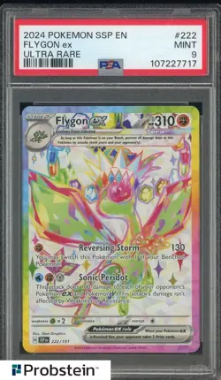 2024 Pokemon SSP EN #222 Flygon Ex Ultra Rare PSA 9 MINT - Image 1