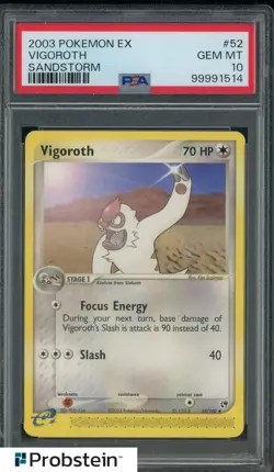 2003 Pokemon Sandstorm #52 Vigoroth PSA 10 GEM MINT - Image 1