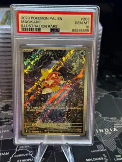 2023 POKEMON PAL EN-PALDEA EVOLVED #203 MAGIKARP ILLUSTRATION RARE PSA 10 - Image 1