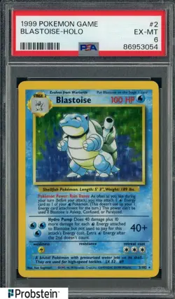 1999 Pokemon Game #2 Blastoise Holo PSA 6 EX-MT - Image 1