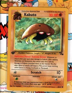 Pokemon TCG KABUTO - 50/62 1st Edition Fossil Set WOTC NM - Image 1