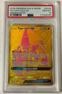 Tapu Lele GX Full Art Hidden Fates PSA 10 GEM 2019 Pokemon Hidden Fates #SV94 - Image 1