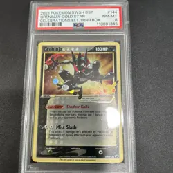 PSA 8 NM/MT 2021 POKEMON SWSH BLACK STAR PROMO 144 GRENINJA-GOLD STAR ENGLISH - Image 1