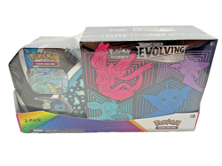 Pokemon Sword & Shield Evolving Skies ETB + Vaporeon Tin Costco Bundle Sealed - Image 1