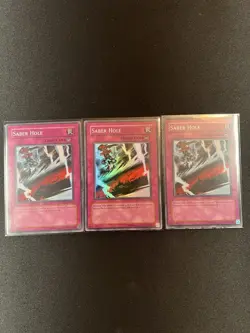 Yu-Gi-Oh Saber Hole x3 Play Set (NM) ABPF-EN073 Super Rare - Image 1