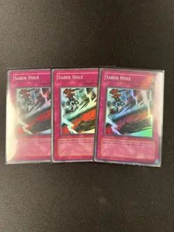 Yu-Gi-Oh Saber Hole x3 Play Set (NM) ABPF-EN073 Super Rare - Image 2