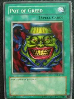 Yu-Gi-Oh! TCG Pot of Greed Legend of Blue Eyes White Dragon LOB-119 Unlimited - Image 1