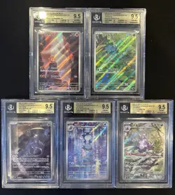 BGS 9.5 Pokemon Card 151 Japanese Ar Art Rare 5 Card Set Bulk Different Types - Image 1
