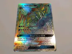 Gyarados GX 112/111 Rainbow Secret Rare Crimson Invasion Pokemon Card LP - Image 1