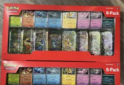 2 boxes Pokemon TCG Prismatic Evolutions Costco 8 Mini-Tin Bundle w/ Promo Cards - Image 3