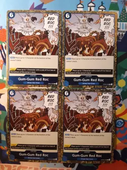 One Piece Card Game Gum-Gum Red Roc OP04-056 - Rare - Blue - Playset Near Mint - Image 1